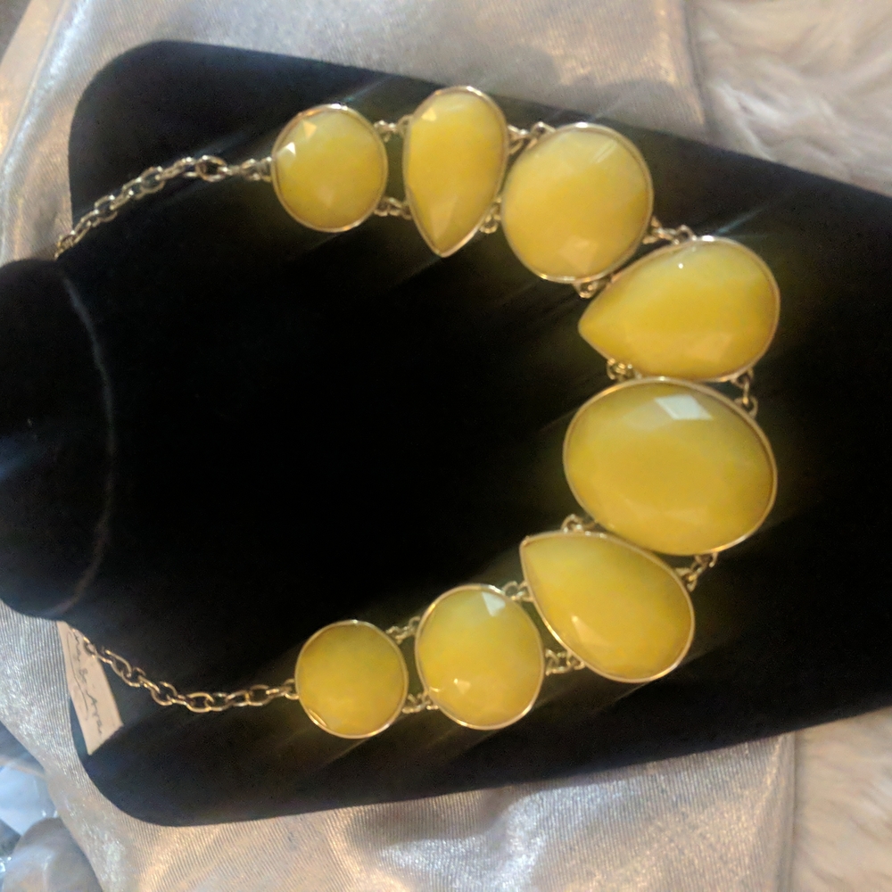 Anna &Ava Yellow & Gold Necklace from Dillards NWT